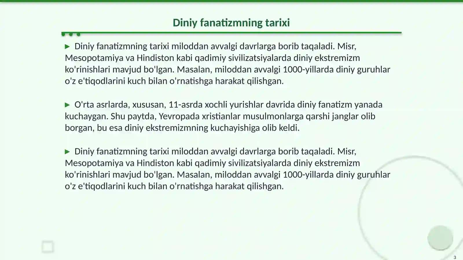 Diniy fanatizm, ekstremizm va fundamentalizmning tarixi 3