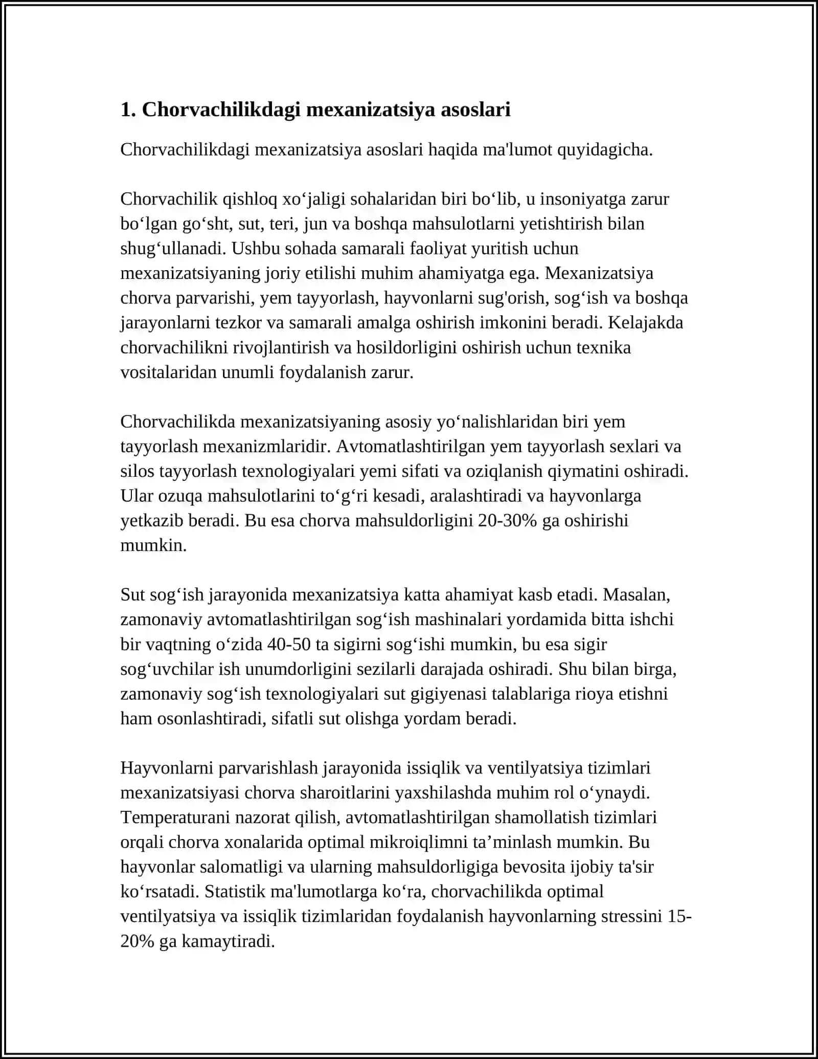 CHORVACHILIKSA TURLI MEXANIZMLARDAN FOYDALANISH VA TEXNIKA XAVFSIZLIGIGA RIOYA QILISH 3