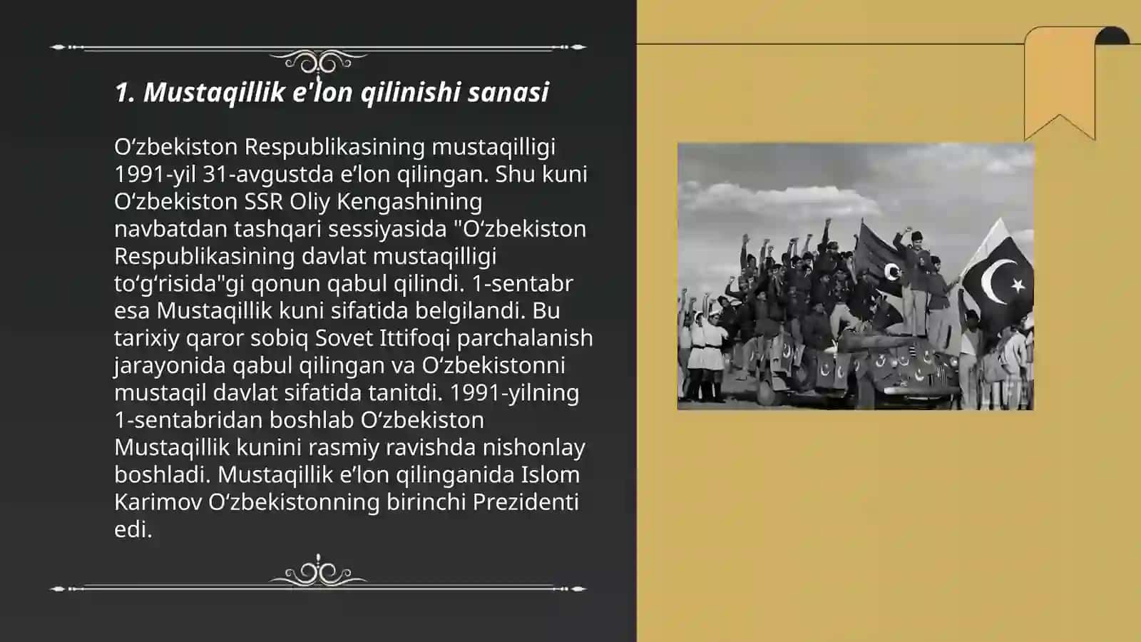Oʻzbekiston Respublikasi mustaqilligining eʼlon qilinishi 3
