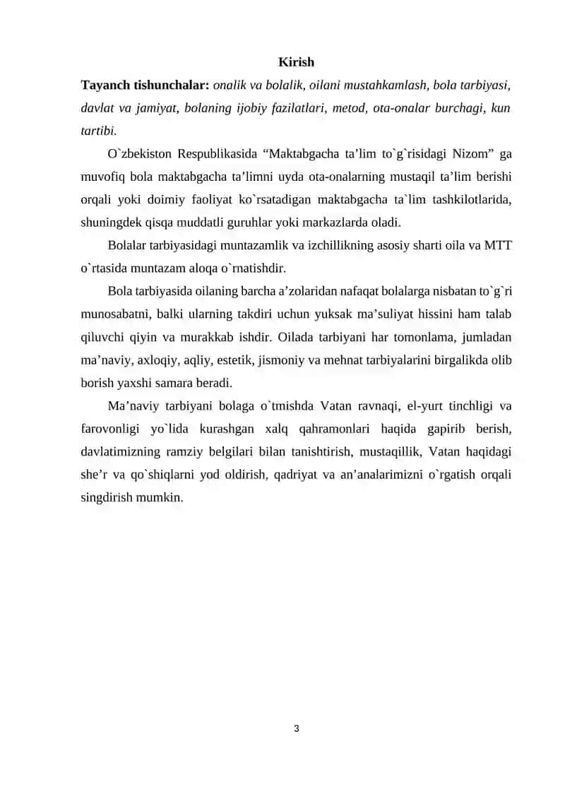 MAKTABGACHA VA BOSHLANG'ICH TA'LIM FANI 3