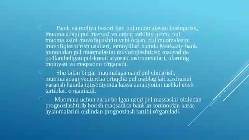Moliya bozorlarining iqtisodiyotdagi o'rni va vazifalari 3
