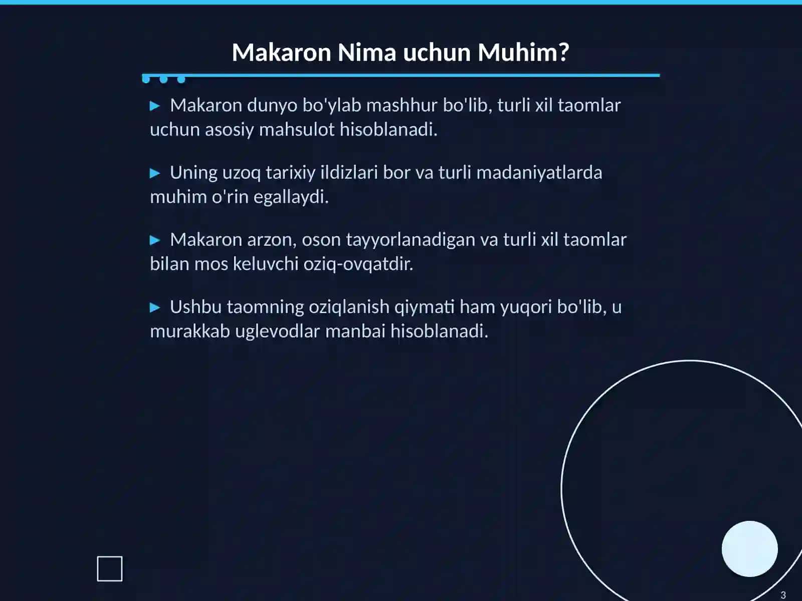 Makaron: Mazali va Har Jihatdan Foydali 3