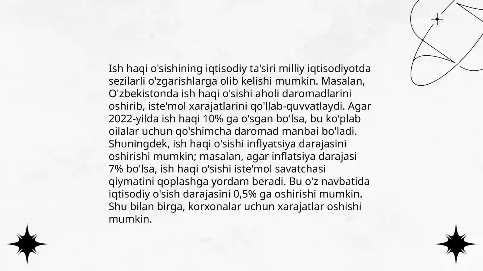 Ish haqi o'sishi iqtisodiy ta'siri 3