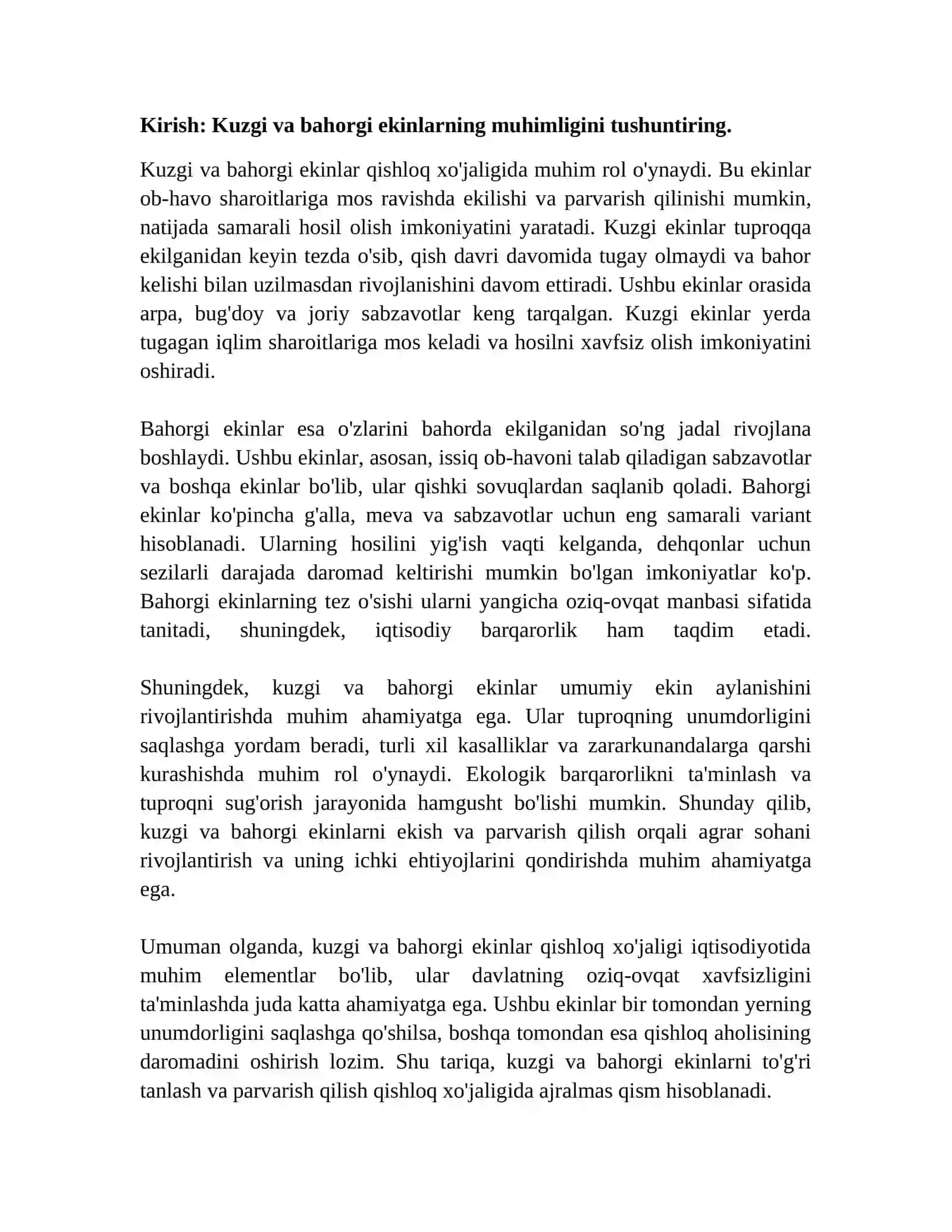 Kuzgi va bahorgi ekinlarning xususiyatlari 3