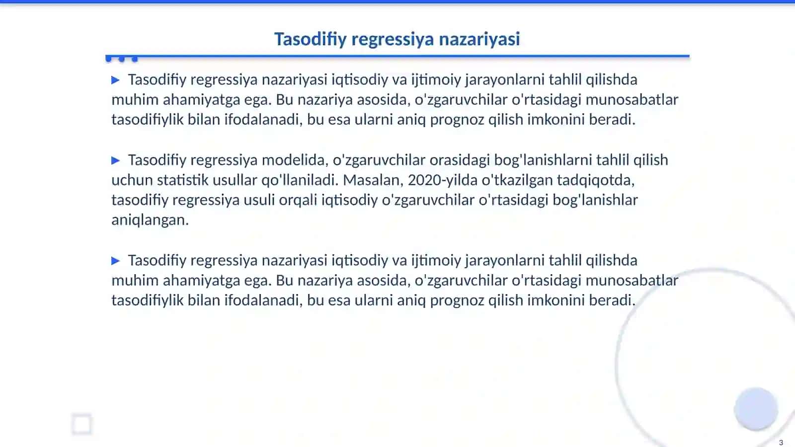 tasodifiy regressiya va instrumental o'zgaruvchilar usuli va uni qo'llanolishi 3