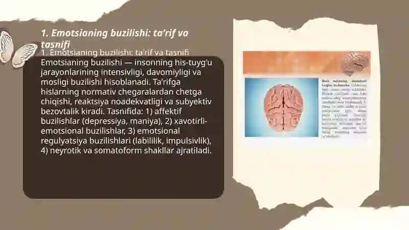 Emotsianing buzilishi: taʼrif va tasnifi 3