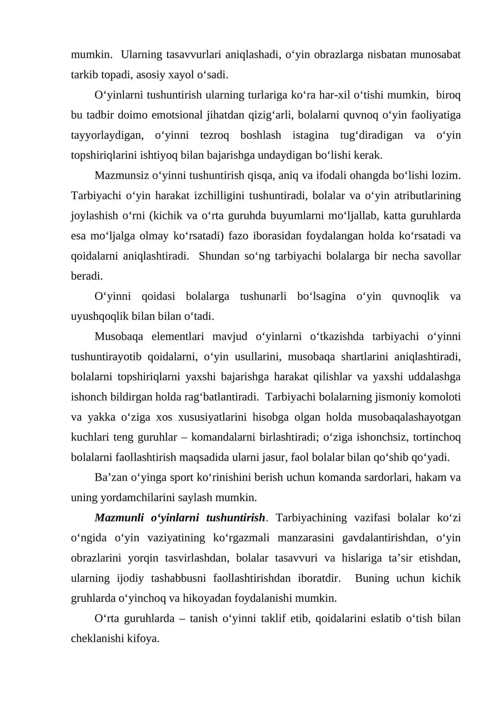 Harakatli o‘yinlarni tashkil etish va o‘tkazish metodikasi 3