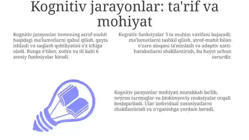 Bilish jarayonlari haqida tushuncha 3