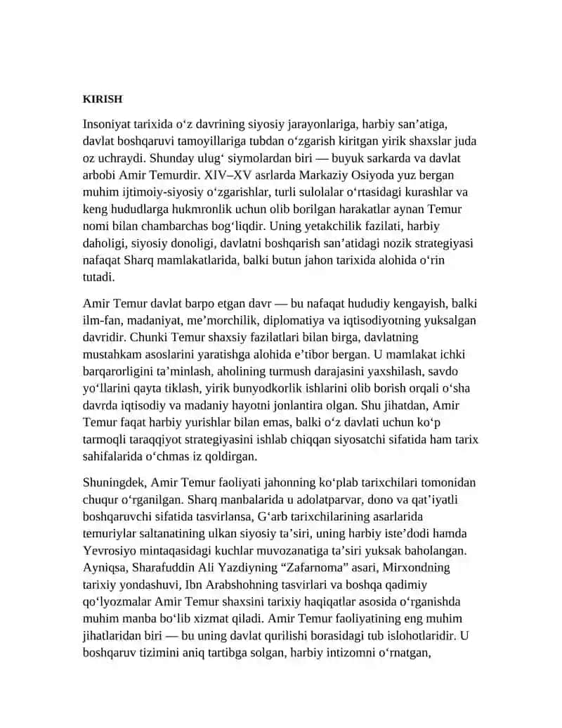 AMIR TEMUR BUYUK DAVLAT ARBOBI 3