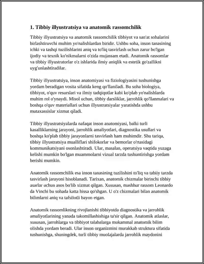 Tibbiy illyustratsiya va anatomik rassomchilik 3