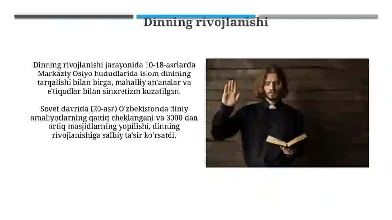Dinshunoslik fanidan 3