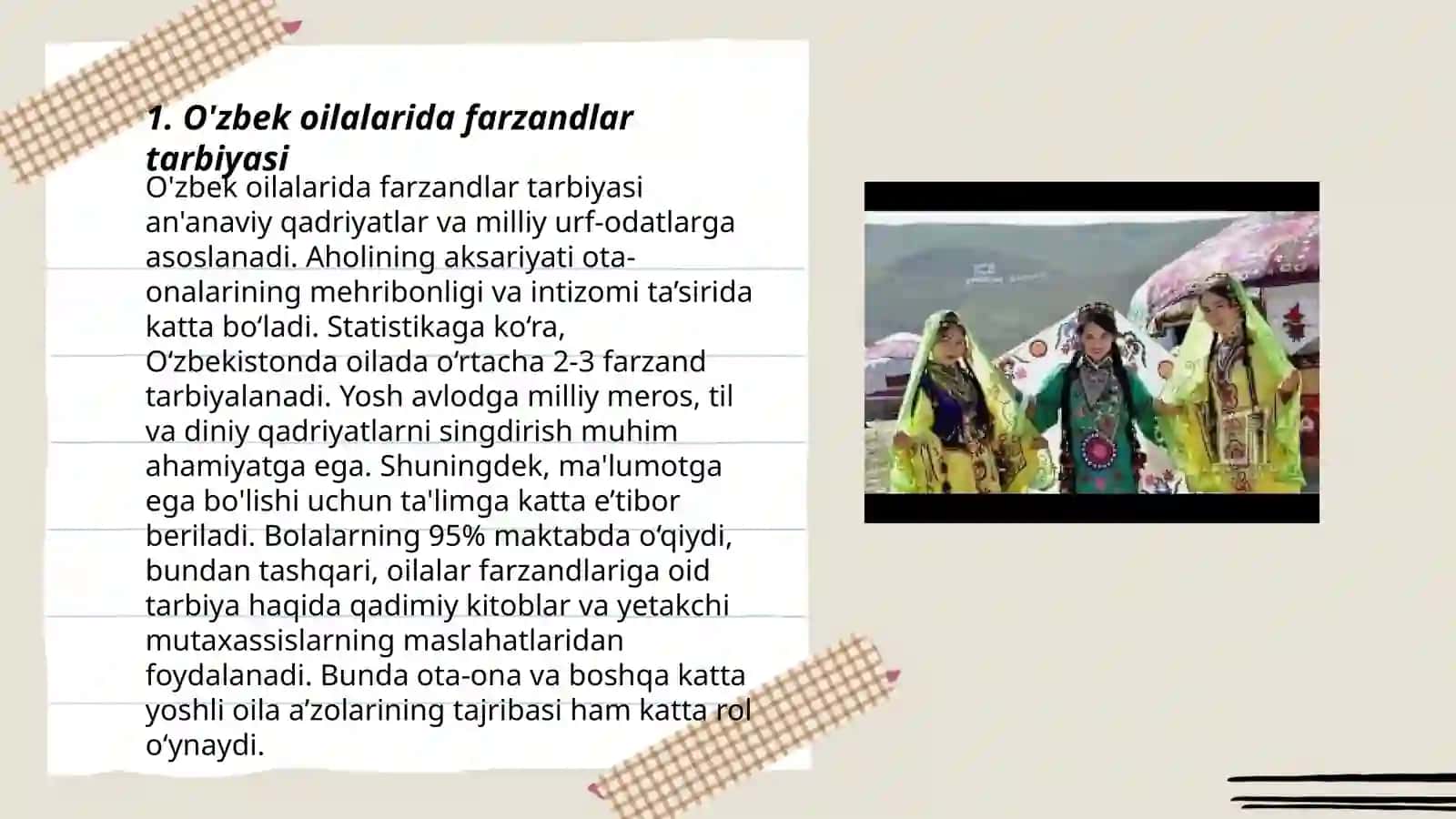 Ōzbek oilalarida tarbiyaviy ana' analar 3