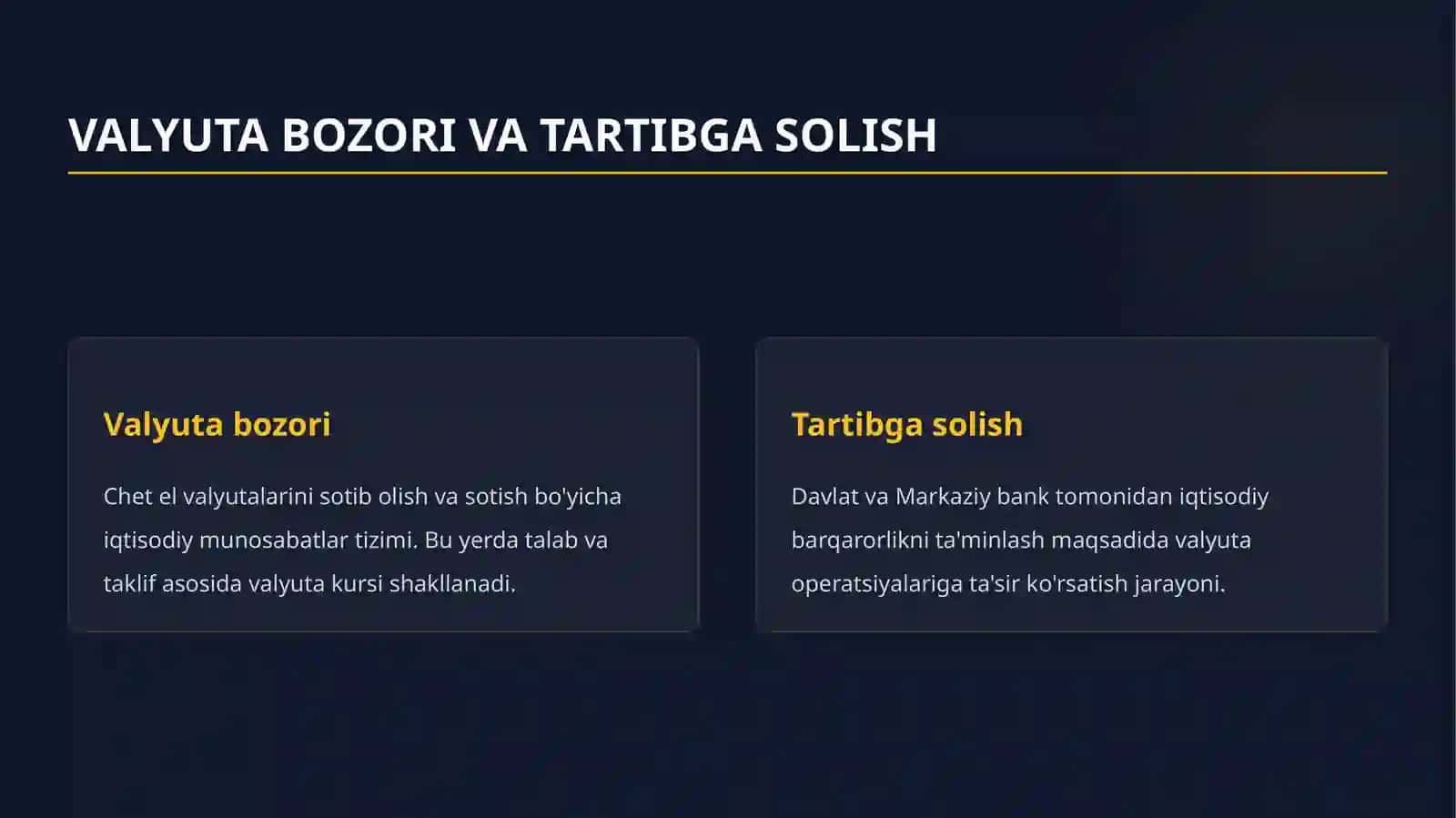 Valyuta bozorini tartibga solish 3