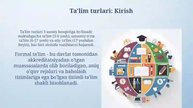 Ta'lim turlari va tashkil etish shakllari 3