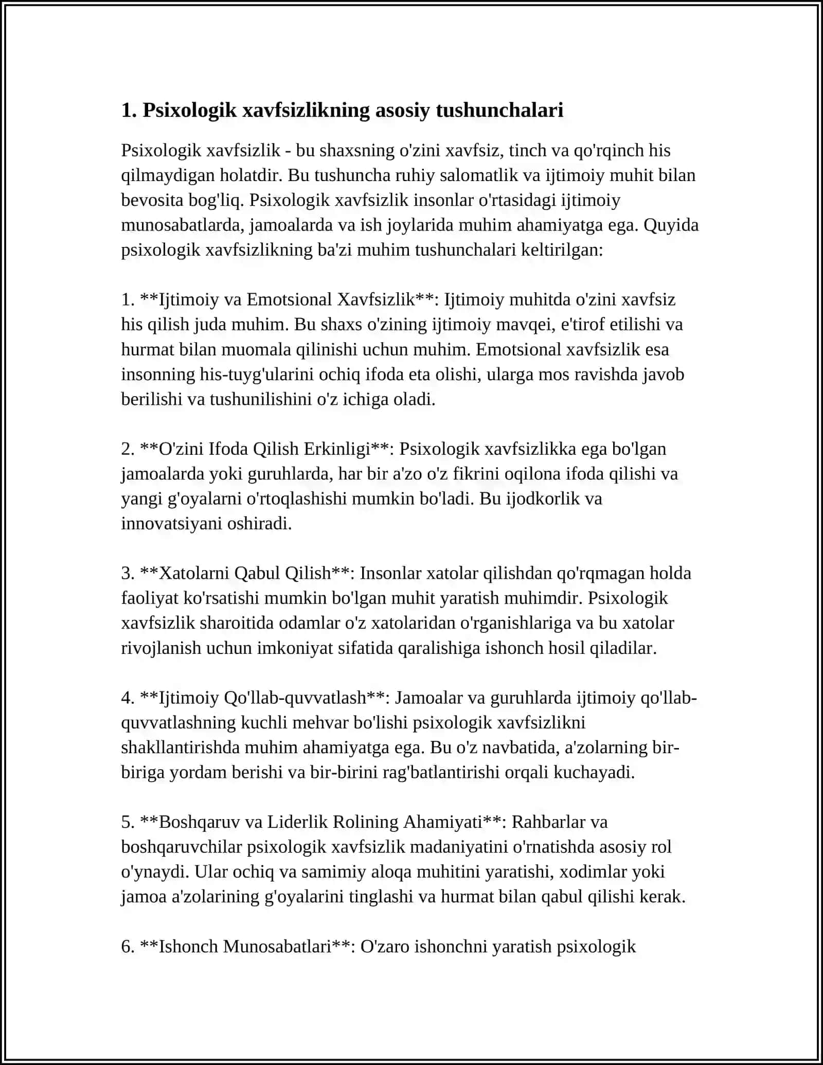 FAOLIYAT XAVFSIZLIGINI TAʼMINLASHDA PSIXOLOGIK OMILLARNING AHAMIYATI 3