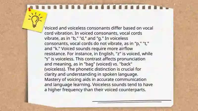 Voiced and voiceless constants 3