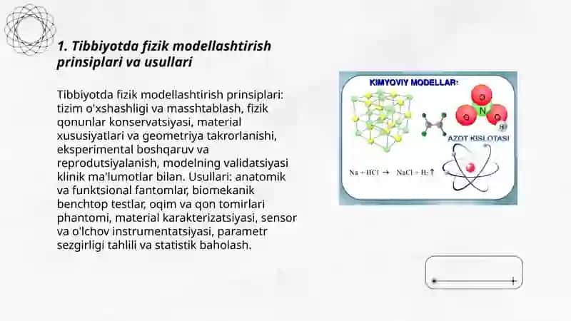 Tibbiyotda modellashtirish uslublarini o'rganish 3