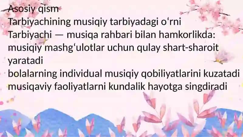 Maktabgacha ta’lim tashkilotlarida bolalarda musiqiy ta’lim berishda tarbiyachi faoliyati 3