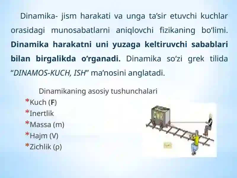 Dinamika va Jismning harakati 3