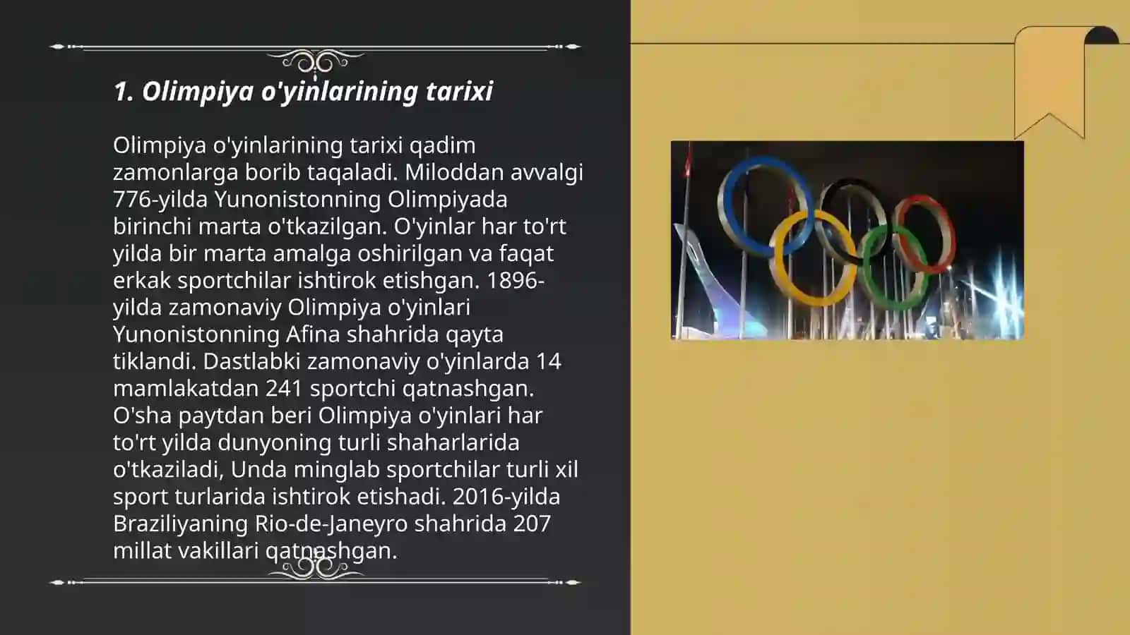Olimpiya o'yinlarining tarixi 3