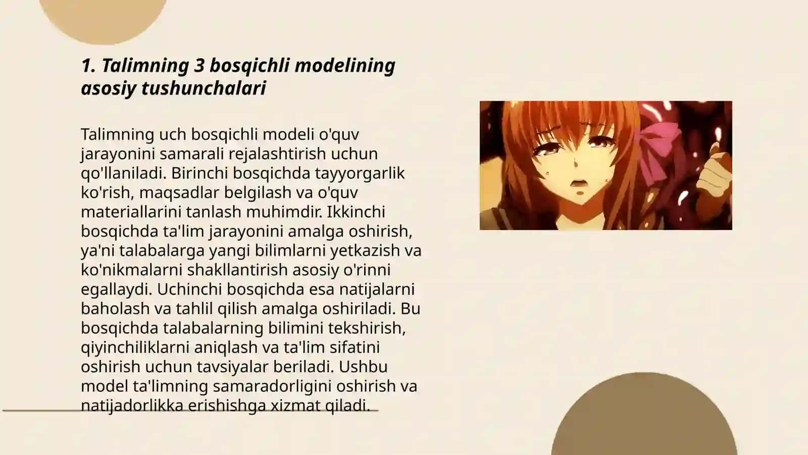 Talimning 3 bosqichli modeli 3