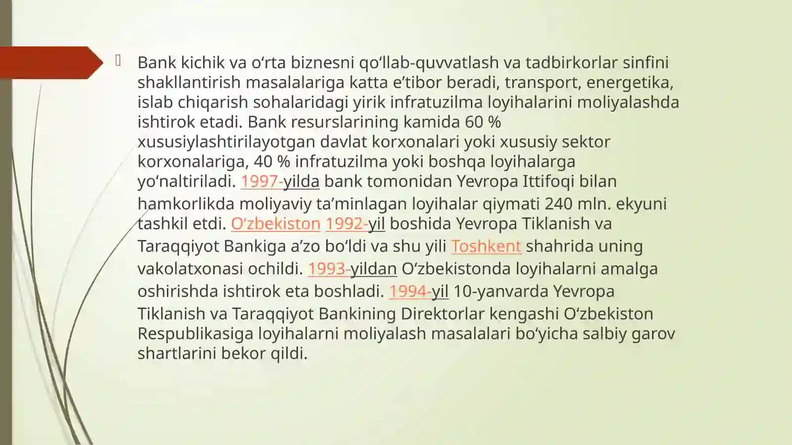 Yevropatiklanish va taraqqiyot banki (YeTTB) va uning korporativ boshqaruv tizimini rivojlantirishdagi roli 3