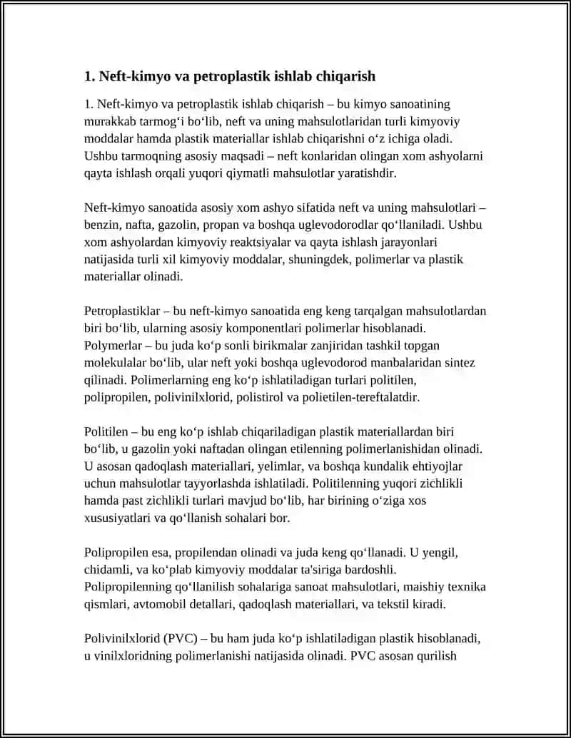 Neft-kimyo va petroplastik ishlab chiqarish 3