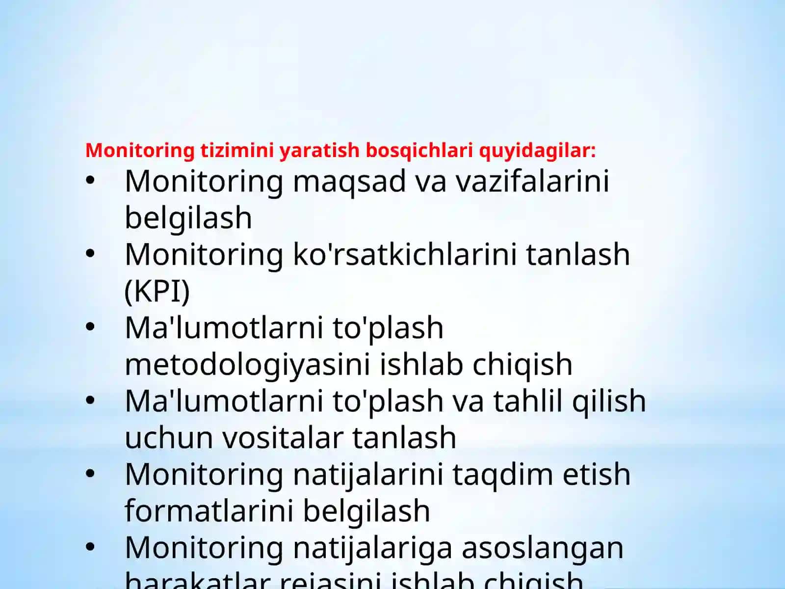 Loyiha monitoringining mazmuni Ekspert baholash turlari 3