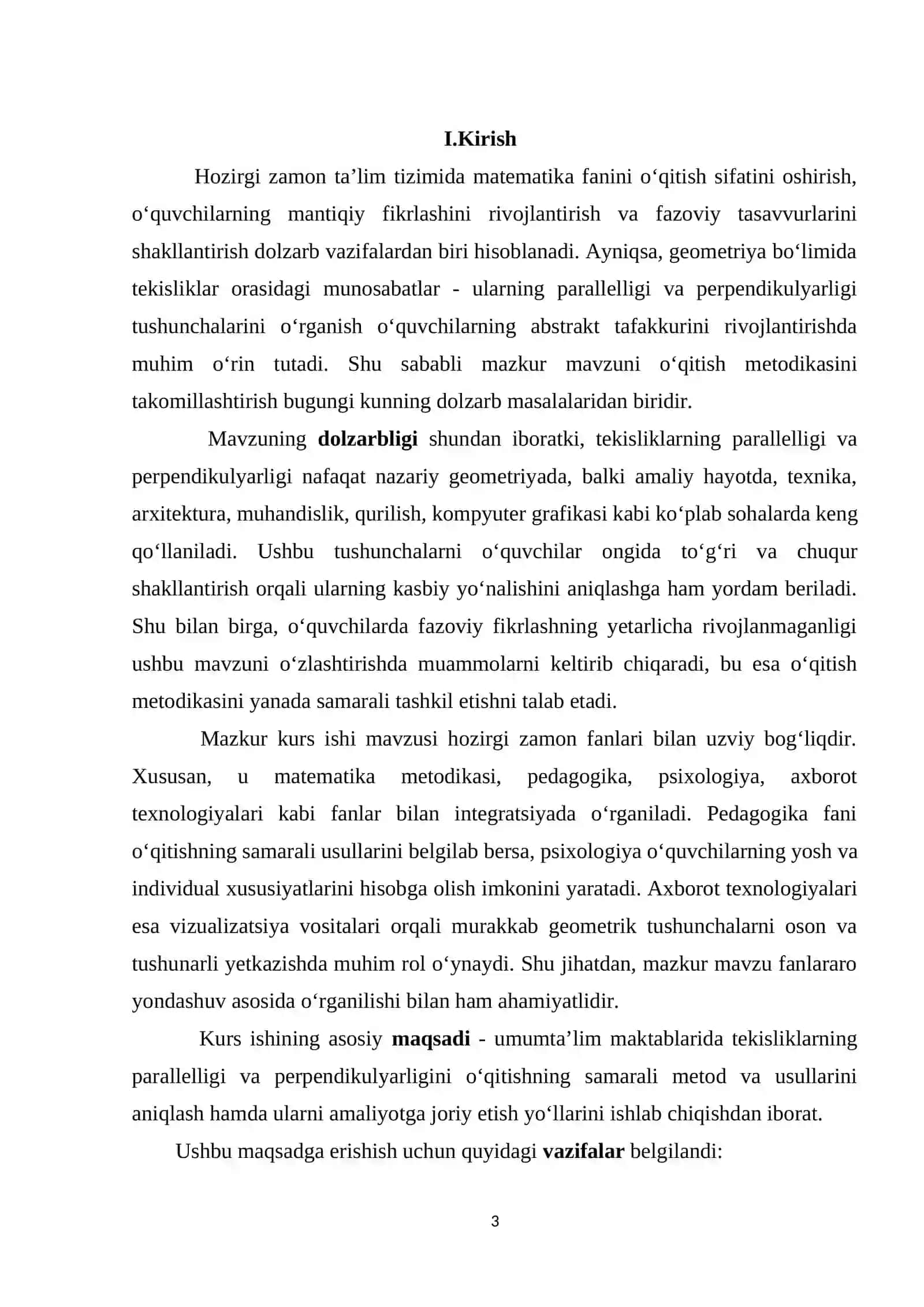 Tekisliklarni parallelligi va perpendikulyarligini o‘qitish metodikasi 3