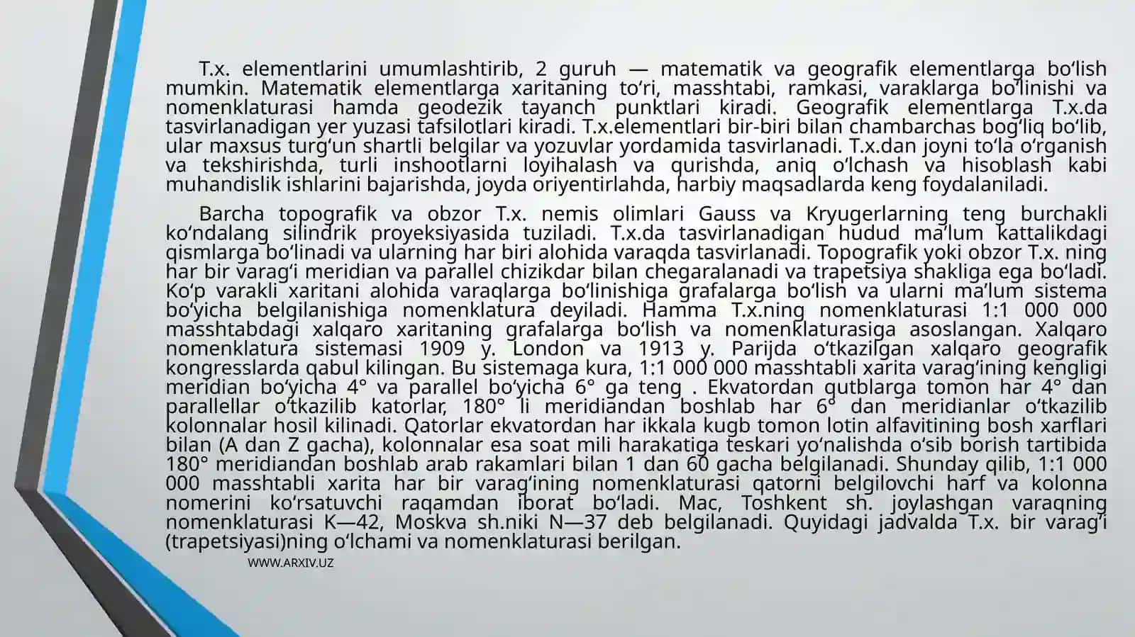 Topografik xaritalar va ularning shartli belgilari 3