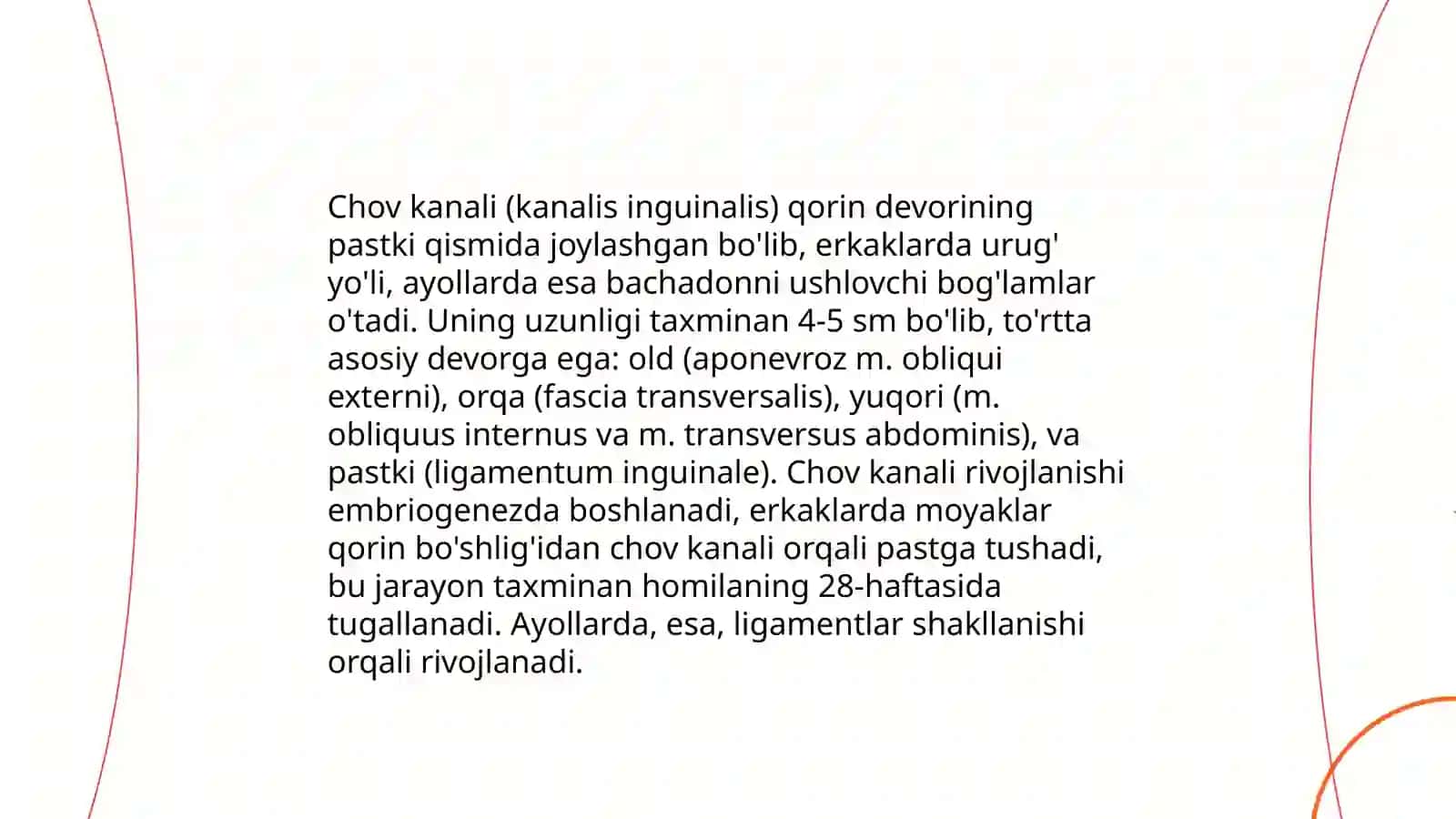 Chov kanalining yosh va jinsga nisbatan xususiyatlari, ichki va tashqi faktorlarning chov churralari va rivojlanish nuqsonlarining hosil bo’lishiga ta'siri 3