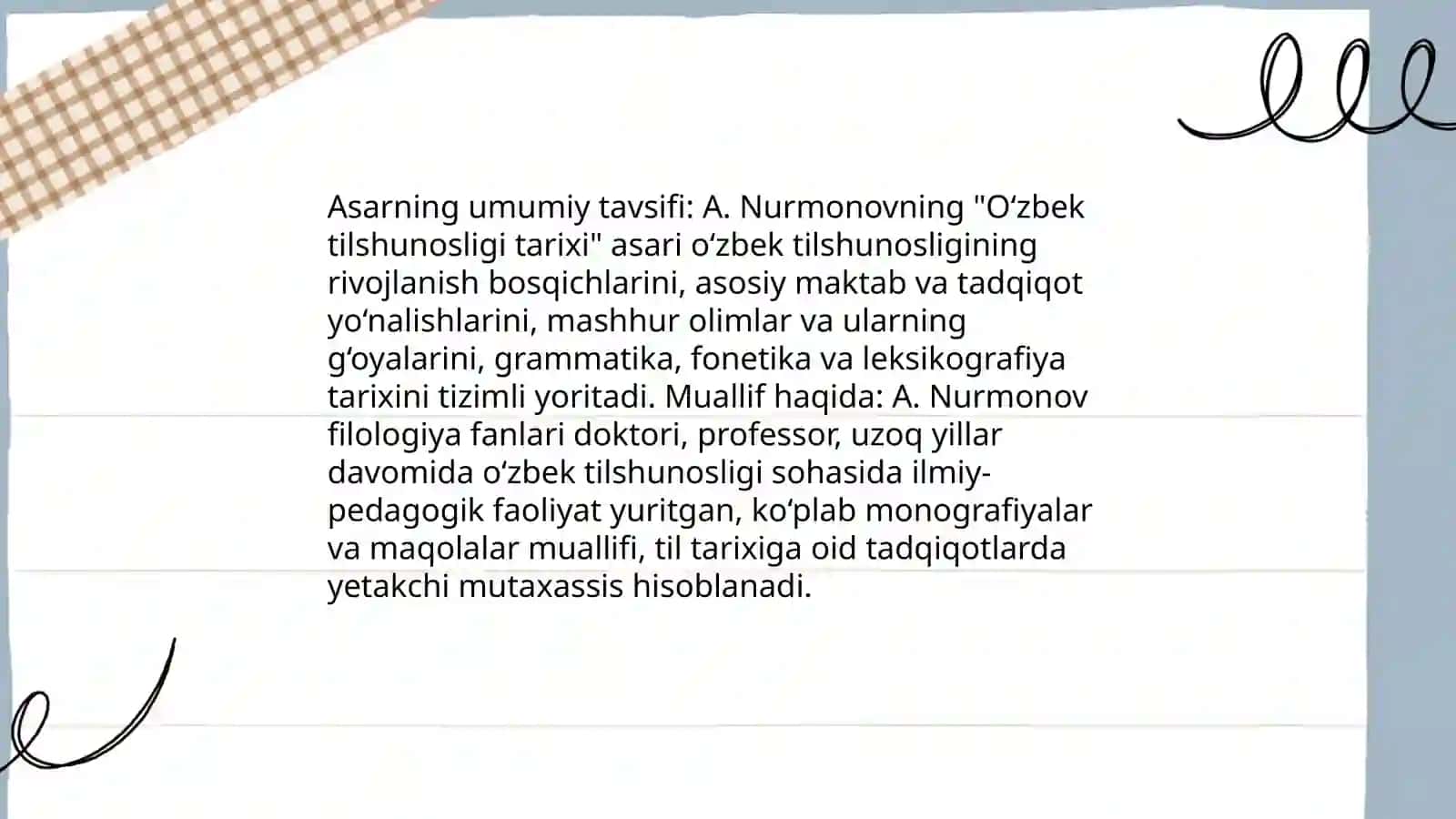 O‘zbek tilshunosligi tarixi 3