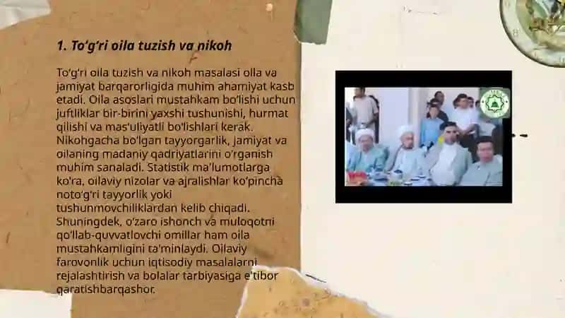 Shayx Muxammad Sodiq Muxammad Yusufning "Baxtiyor oila" asarida Islom qadriyatlarining talqini 3