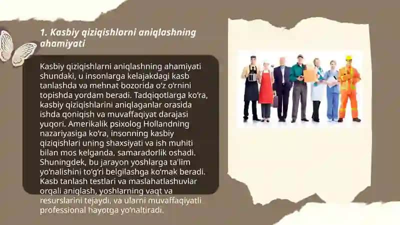 Kasbiy qiziqish va layoqatlarni oʻrganish 3