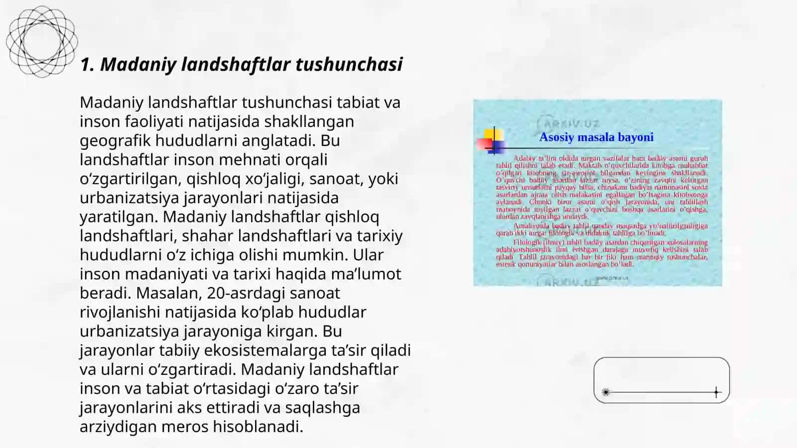 Madaniy landshaftlarni yaratish muammolari 3