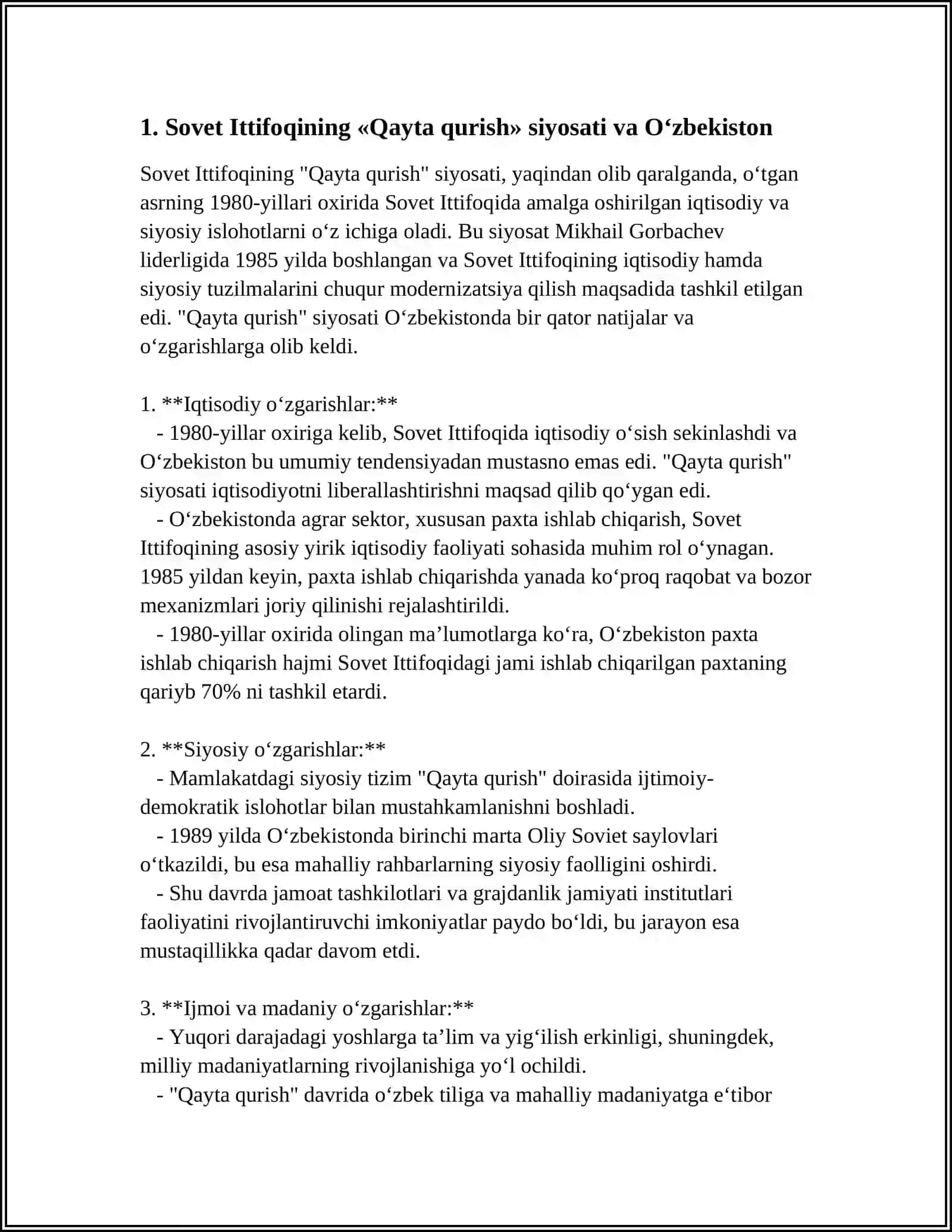 QAYTA QURISH YILLARIDA O'ZBEKISTONDAGI IJTIMOIY - SIYOSIY VAZIYAT 3