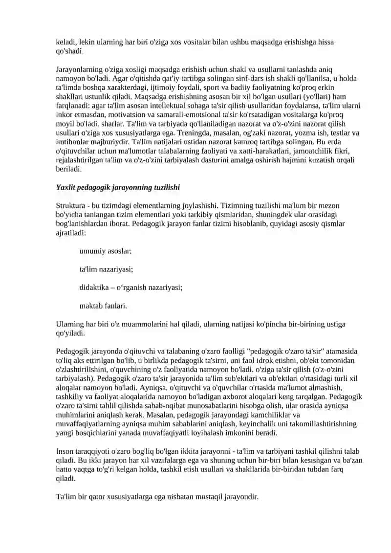 Pedagogik jarayon 3