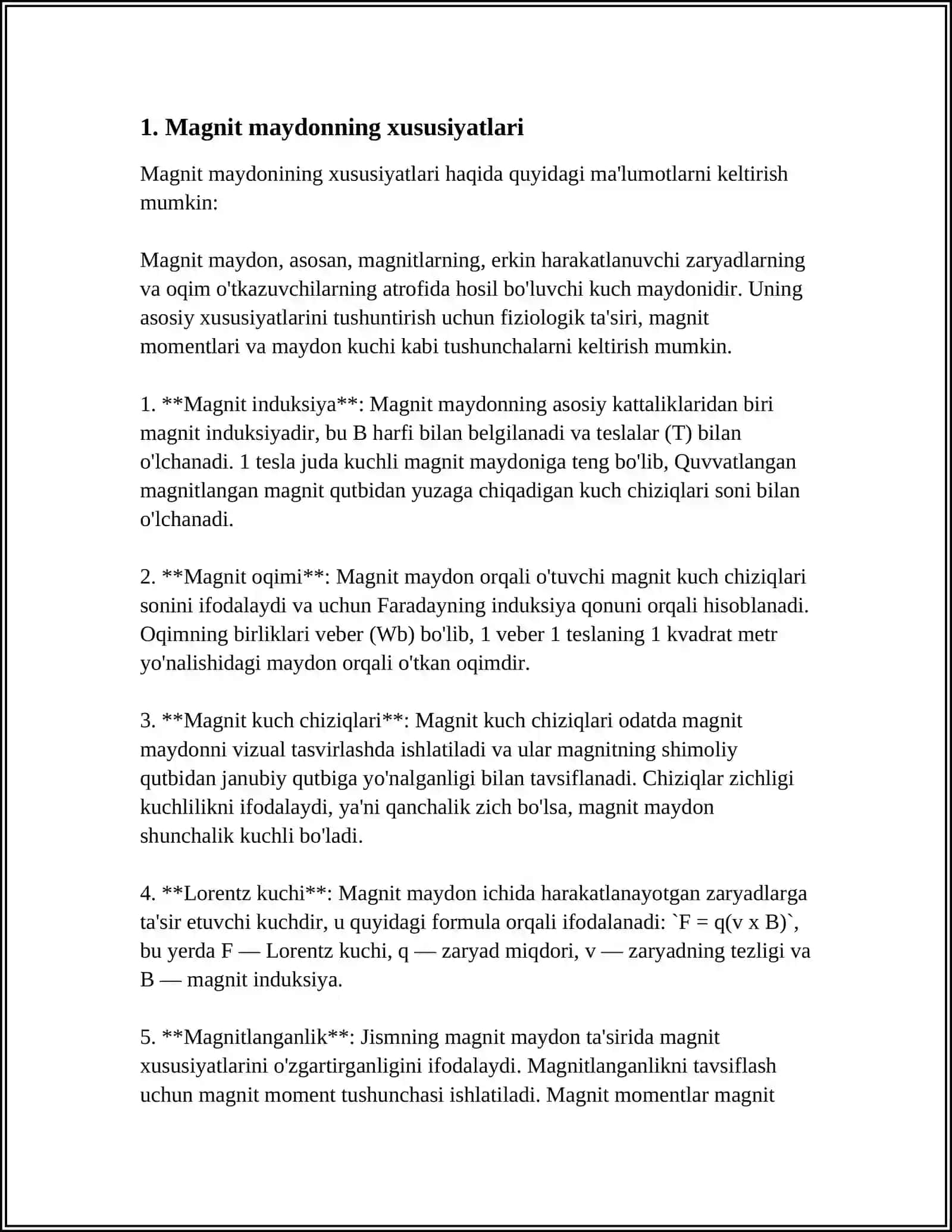 MAGNIT MAYDONDA TOKLI O‘TKAZGICHNING VA TOKLI KONTURNI KO‘CHIRISHDA BAJARGAN ISH 3