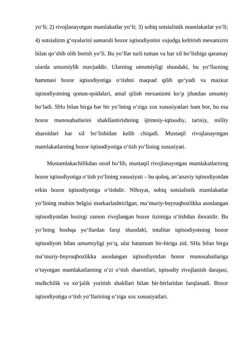 Bozor iqtisodiyotiga o'tish 3