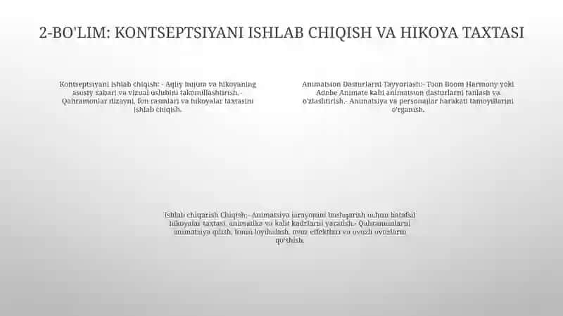 Animatsion Dasturlarni Tayyorlash VaIshlabChiqish 3
