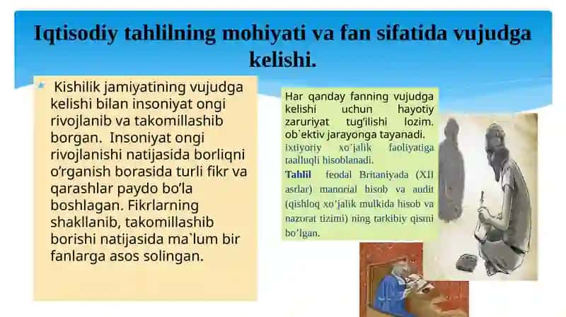 Iqtisodiy tahlilning predmeti, asosiy vazifalari va tamoyillari 3