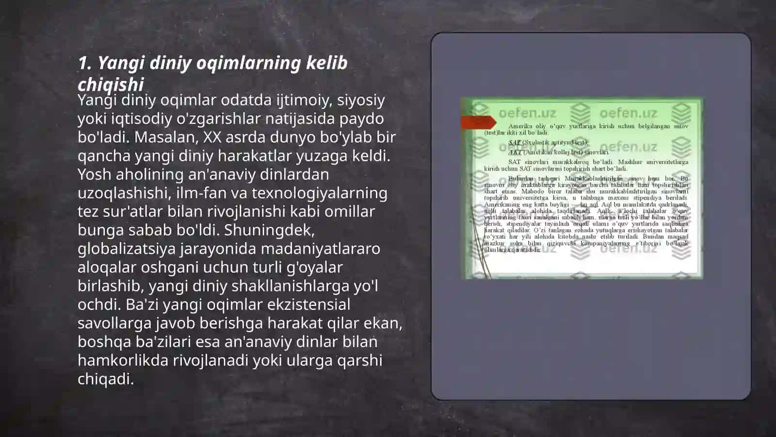 Yangi diniy taʼlimotlar va sektrlar 3