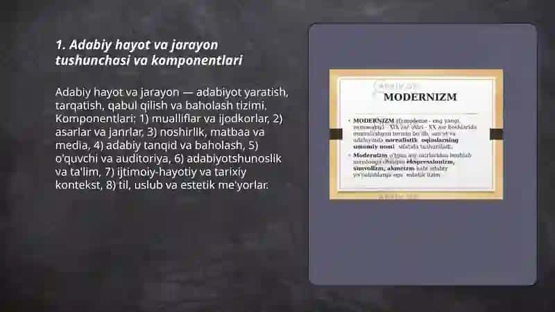 Adabiy hayot va jarayon 3