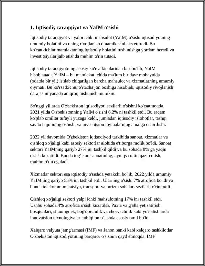 IQTISODIY TARAQQIYOT, IQTISODIY O'SISH VA MILLIY BOYLIK 3