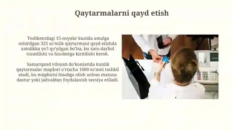 Kassa operatsiyalari hisobga olish 3