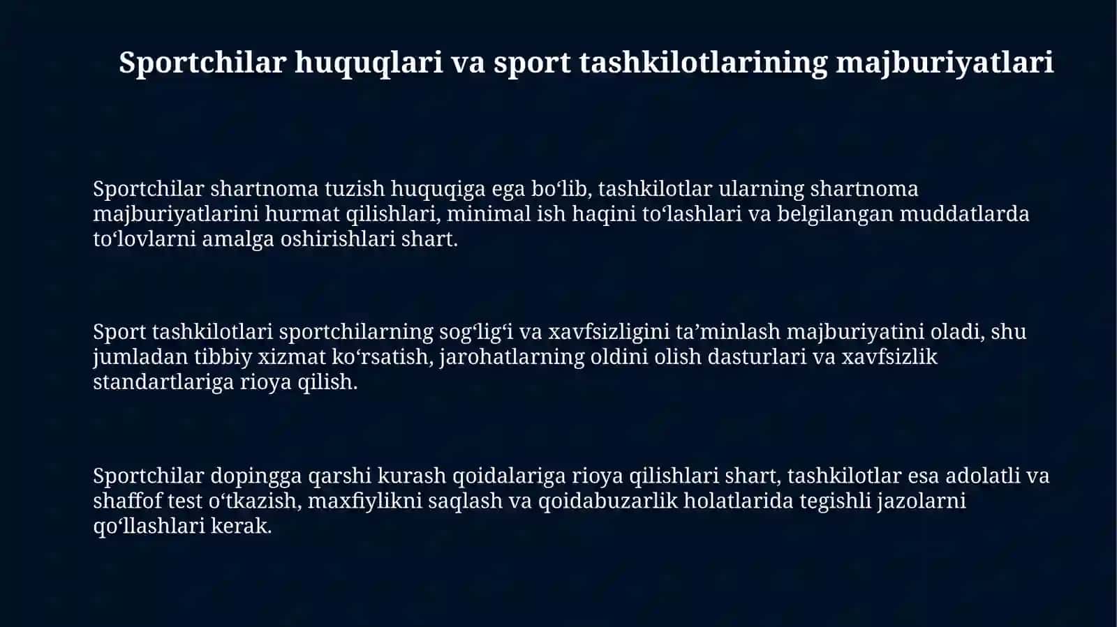 Sporthuquqining kafolatlari 3