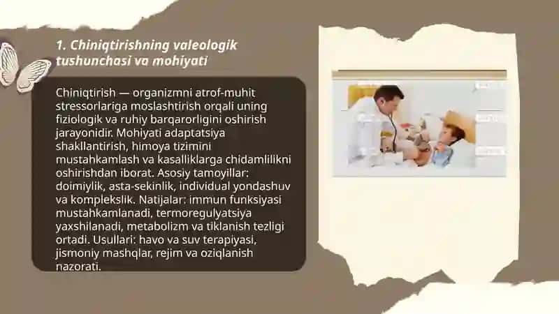 Organizmning chiniqtirishning valeologik ahamiyati 3