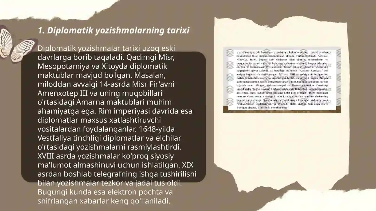 Diplomatik va tijorat yozishmalari 3