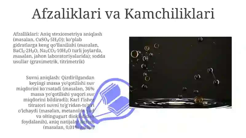 Kristalizatsiya suvini aniqlash usullari 3