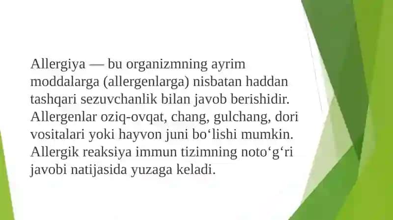 Allergiya va autoimmun kasalliklarning valiologik jihatlari 3